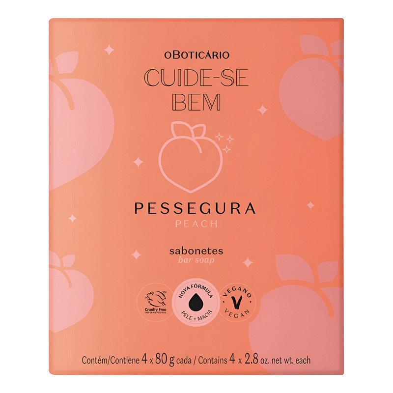 Jabón en Barra Bumbum de Pessego 4 X 80 g